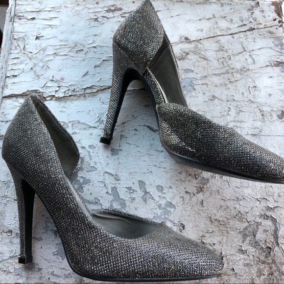 Quipid Heels Size 8 Sparkly Silver - Picture 2 of 10